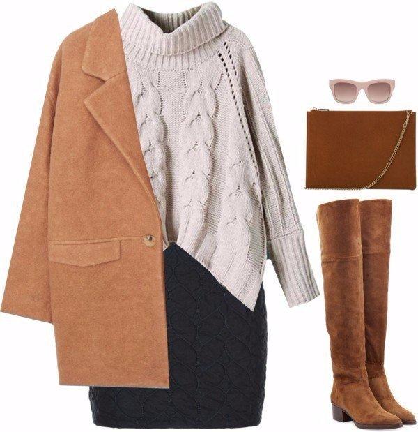 Похолодало - стильные и модные сеты с пальто разной степени утепленности мода