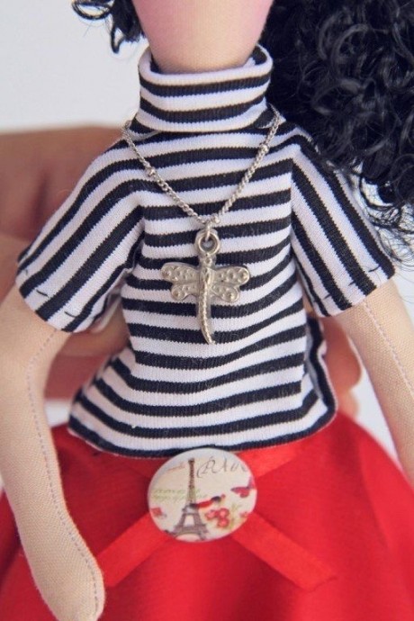 Текстильная куколка с французским характером Текстильная, куколка, французским, характеромАвтор, Онешко, Екатерина