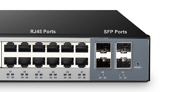 RJ45-порт-и-SFP-порт-гигбитный-коммутатор