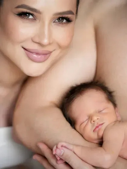 Лерчек и Луис Сквиччиарини с сыном