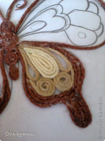 Бабочка в технике шпагатная филигрань Бабочка в технике шпагатная филигрань своими руками,шпагатная филигрань