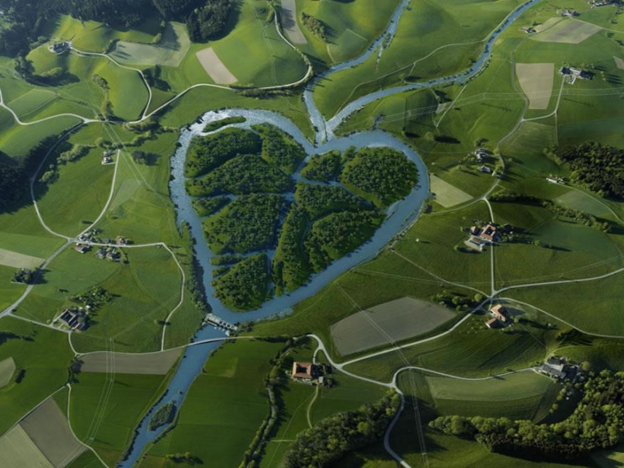 «Сердце», Северная Дакота, США природа, река