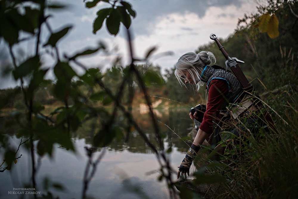 The Witcher 3: Косплей на Цири и Геральта Ведьмак