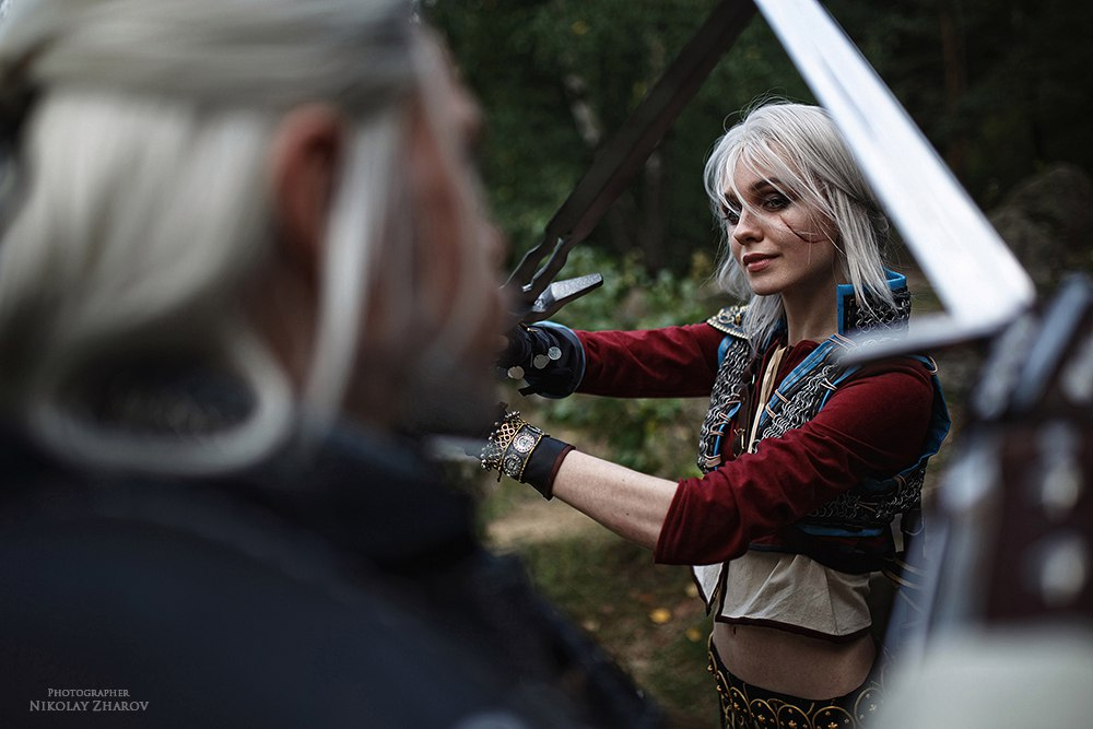 The Witcher 3: Косплей на Цири и Геральта Ведьмак