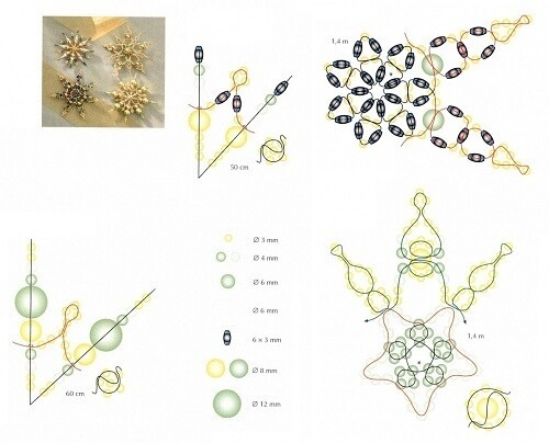 Снежинки из бисера бисер,новогодний декор