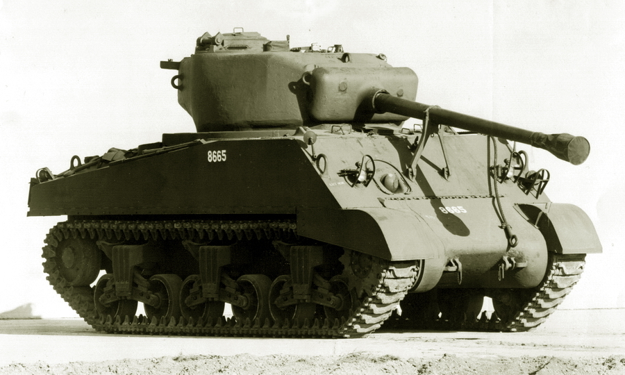 ​«Шерман» M4A2(76)W на полигоне завода «Дженерал Моторс», октябрь 1944 года - «Шерман» для русских и англичан | Warspot.ru