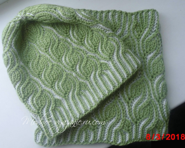 Чудесная шапочка в технике бриош - Brioche Stitch -вяжется спицами просто, быстро, смотрится очень интересно! очень умелые ручки