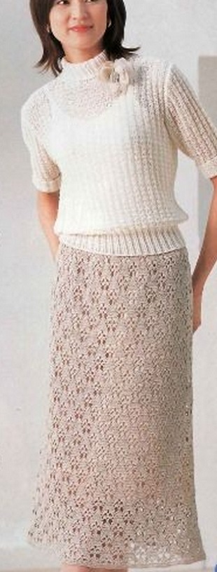 Схема ажурной юбки