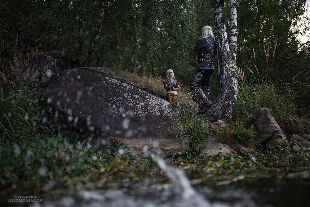 The Witcher 3: Косплей на Цири и Геральта Ведьмак