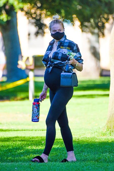 В ожидании чуда: Софи Тернер и Джо Джонас на семейном пикнике Дети,Беременные звезды