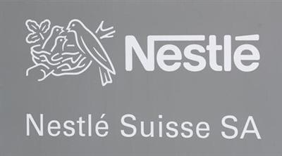 The company's logo is seen at a Nestle plant in Konolfingen, Switzerland September 28, 2020. REUTERS/Arnd Wiegmann
