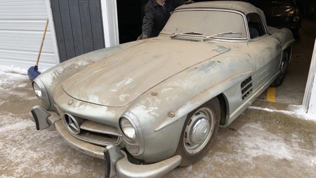 Находка на миллионы MercedesBenz, 300 SL, конвейера, движения, сошло, выпущен, автомобиля, который, гараже, время, почти, гаражей, одном, обнаружили, миллиона, салон, производства, Всего, выпускались, вышеРодстеры