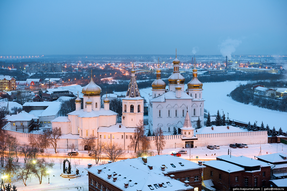 Зимняя Тюмень с высоты