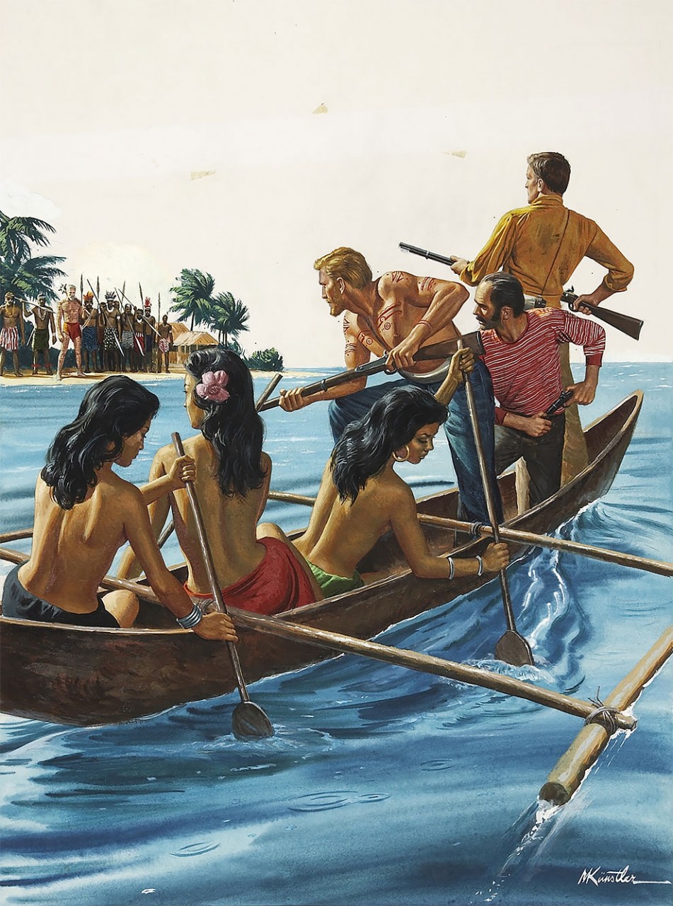 Шпионы, герои и красивые женщины от Морта Кюнстлера Иллюстрация