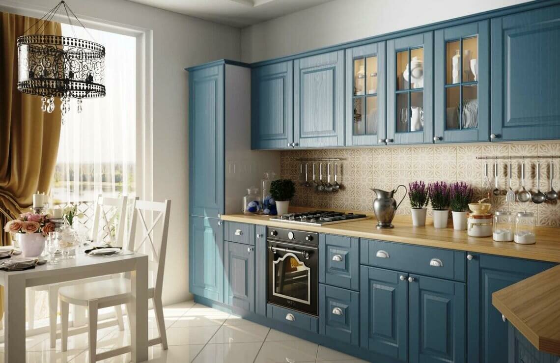 Голубая кухня в стиле прованс: секреты оформления в лазурном оттенке идеи для дома,интерьер и дизайн