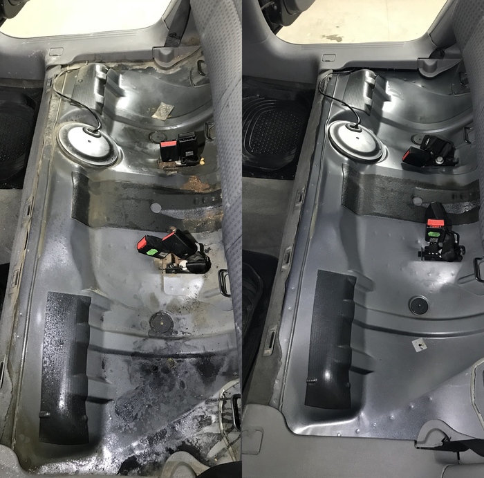 Что может сделать человек, не умеющий делать химчистку, с Renault Laguna авто и мото,автоновости,хичистка авто