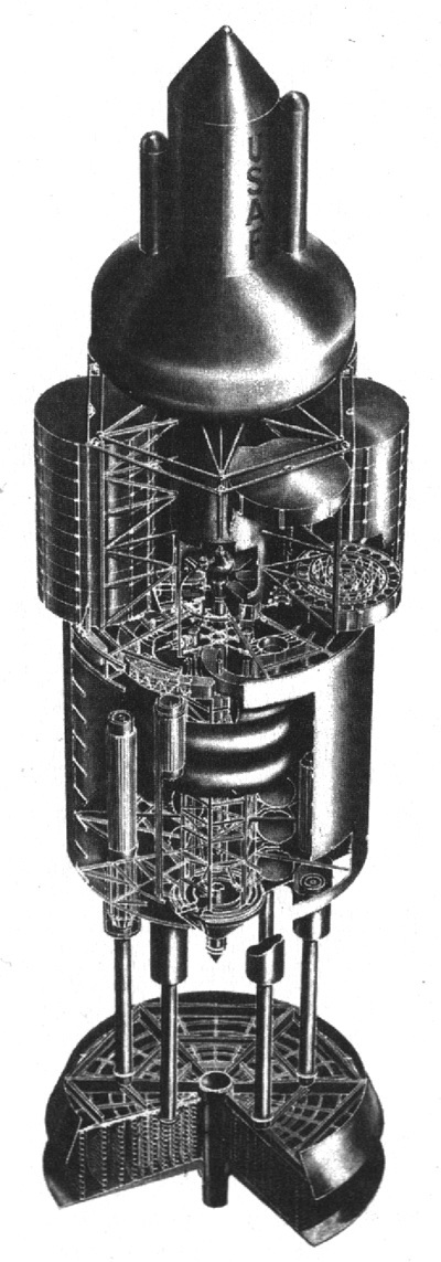 ​Взрыволётный космический корабль «10-meter Orion». Архивная иллюстрация из книги Джорджа Дайсона «Project Orion. The True Story of the Atomic Spaceship» (2002) - Взрыволётный «Орион» | Warspot.ru