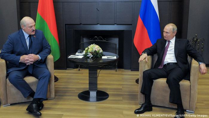 Александр Лукашенко и Владимир Путина на переговорах в Сочи, 28 мая 2021 года