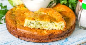 Самый простой заливной пирог с капустой