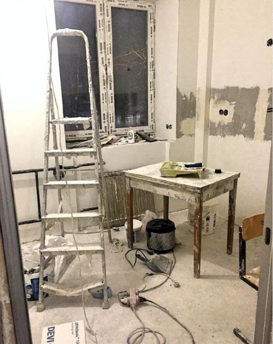 Интерьер в кухне пришлось создавать с нуля. | Фото: top.funnyreps.club.