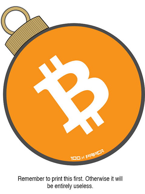 100% PAPER BITCOIN ORNAMENT