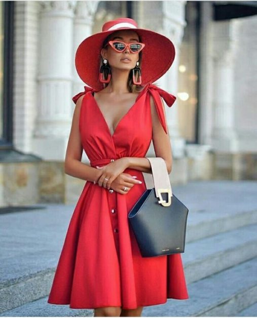 Волшебное красное платье, такое разное, такое совершенное: 20 потрясающих образов со вкусом одежда,разное