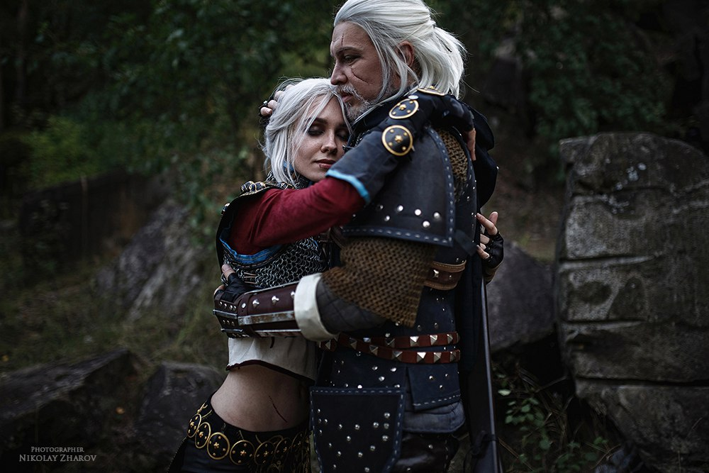 The Witcher 3: Косплей на Цири и Геральта Ведьмак