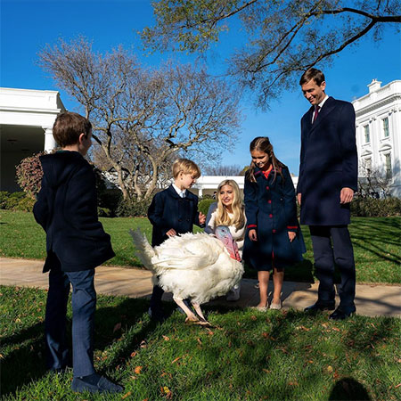 Дональд с Меланией Трамп и индейка Кукуруза приняли участие в традиционной церемонии в Белом доме Дональд с Меланией Трамп и индейка Кукуруза приняли участие в традиционной церемонии в Белом доме Звезды,Новости о звездах