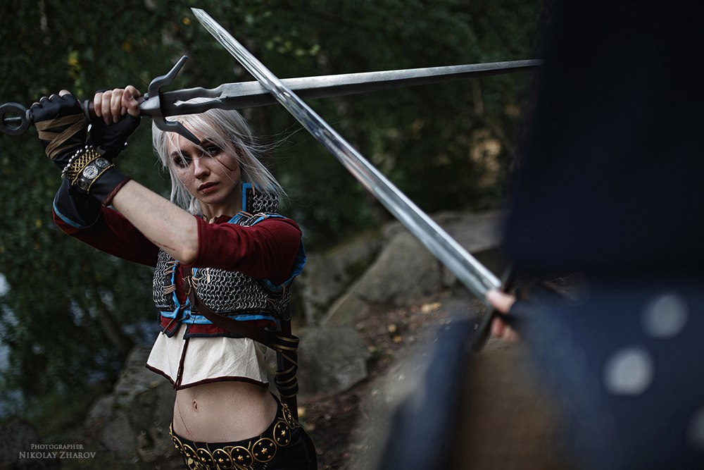 The Witcher 3: Косплей на Цири и Геральта Ведьмак