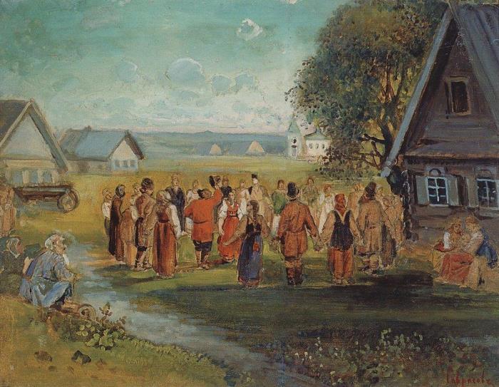 «Молодое время»: как проходили молодежные гулянья в деревнях в XIX в.