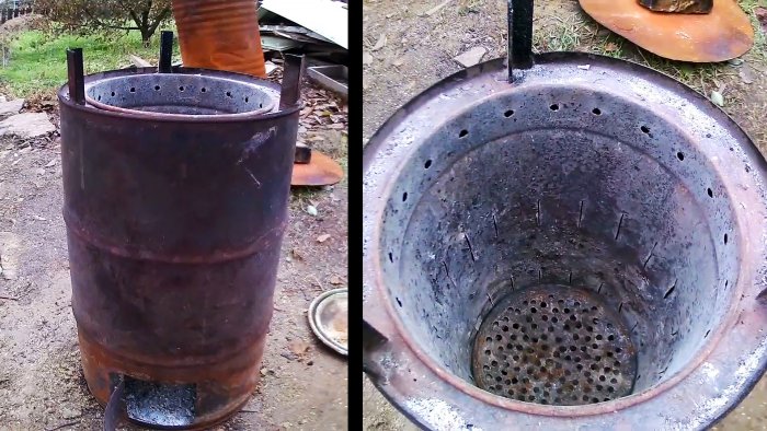 Как сделать бездымную печь для сжигания садового мусора