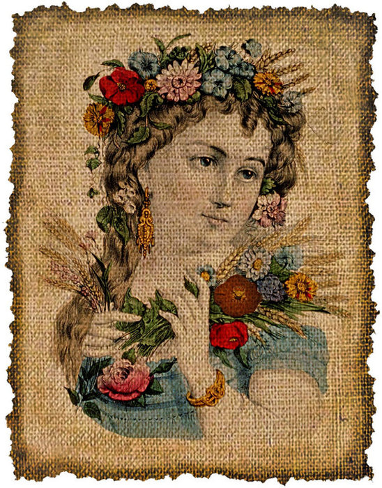 ВИНТАЖНЫЕ ДЕВУШКИ НА МЕШКОВИНЕ художество