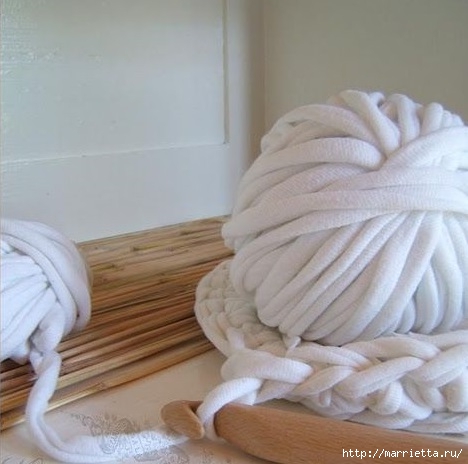 Вязание пряжей из футболок. Как нарезать пряжу (2) (468x464, 101Kb)