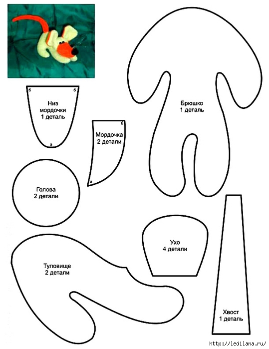 Символ 2020 Выкройки для пошива мышат/крысят выкройка мышат,рукоделие,своими руками