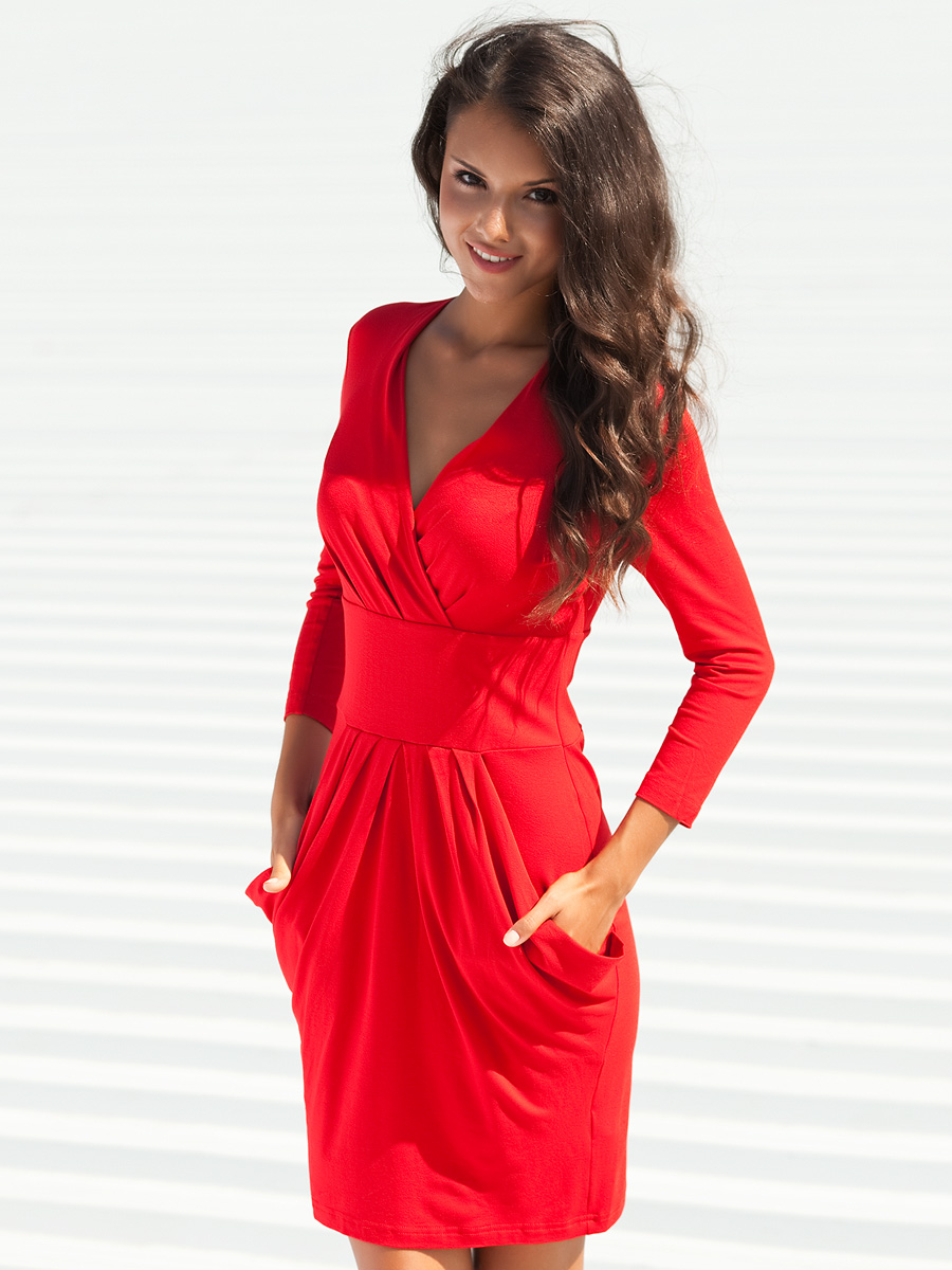красивое красное платье фото