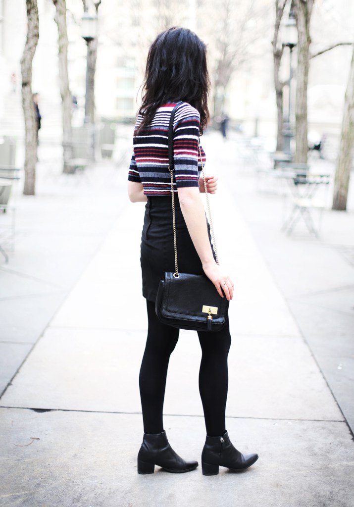 Stripe Top and Button Up Skirt 5