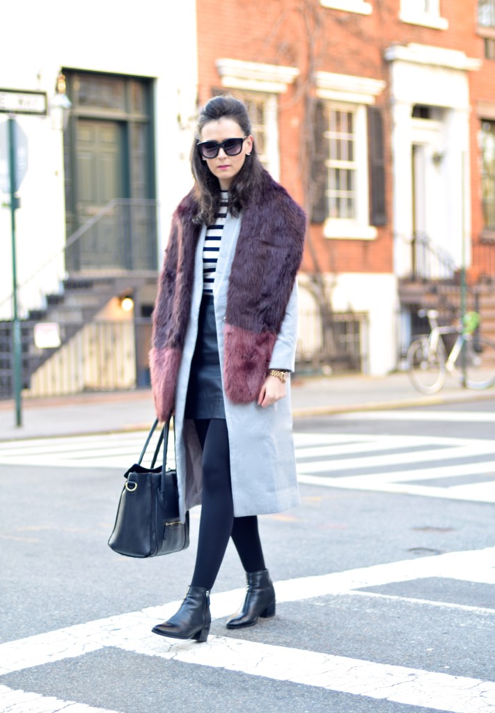 Grey Coat and Faux Fur Stole 10