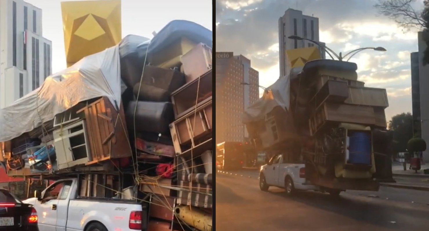 В США водитель Ford решил перевести все вещи за одну поездку