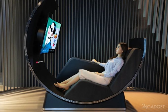 LG Display представила необычные развлекательные системы с изогнутыми дисплеями Chair, Media, Display, панели, концептуальной, платформа, платформы, пользователя, головой, панель, кресло, которой, одной, становится, системы, выставке, сотрудничества, компании, традиционные, рынке