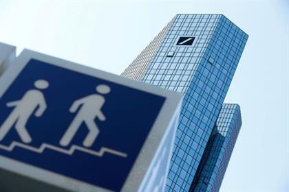 The headquarters of Germany's Deutsche Bank are pictured in Frankfurt, Germany, September 21, 2020. REUTERS/Ralph Orlowski/File Photo