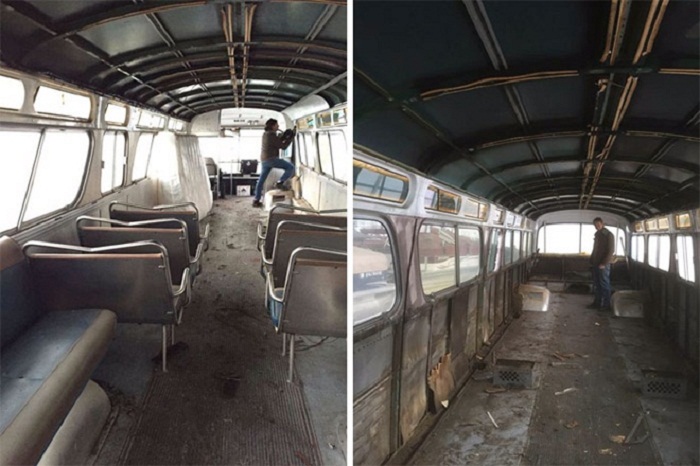 Женщина превратила старый автобус-развалюху в эко-дом на колесах 