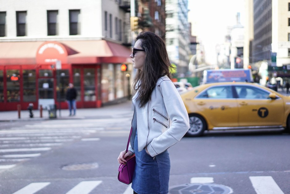 denim skirt | NYC blogger 2