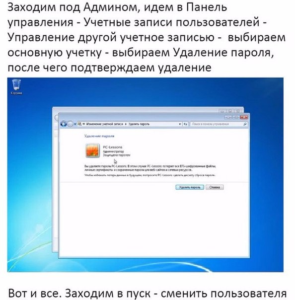 Сброс пароля на Windows