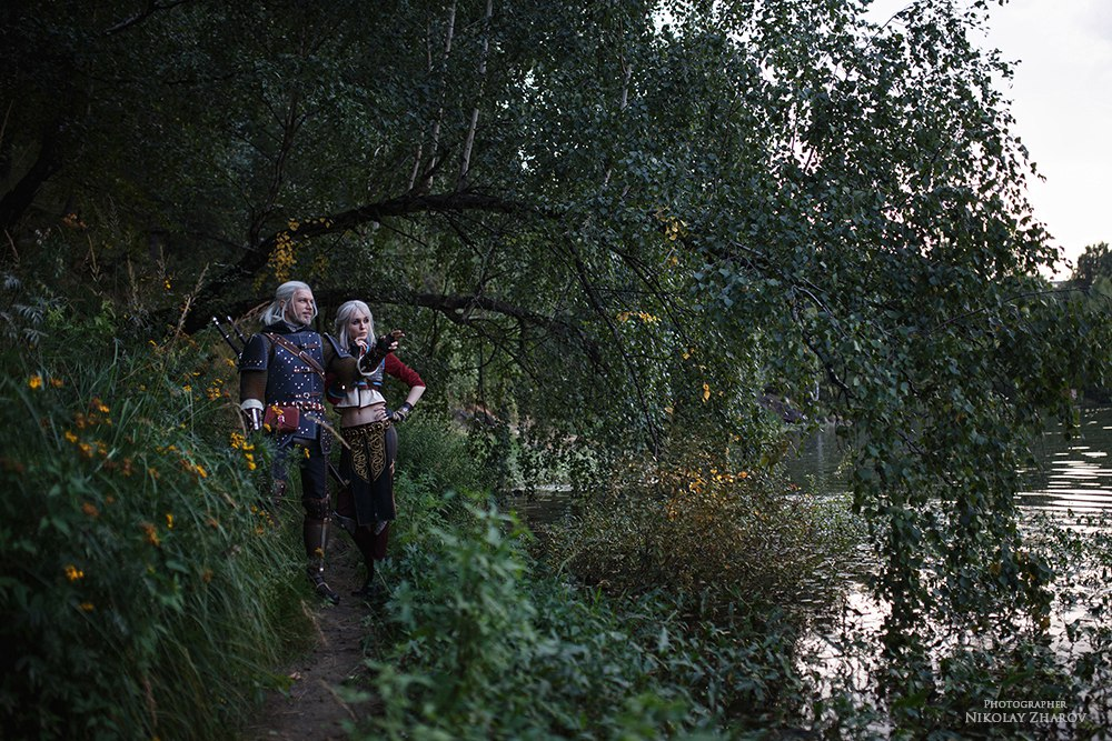The Witcher 3: Косплей на Цири и Геральта Ведьмак