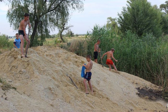 Делаем пляж на речке своими руками пляж, своими руками