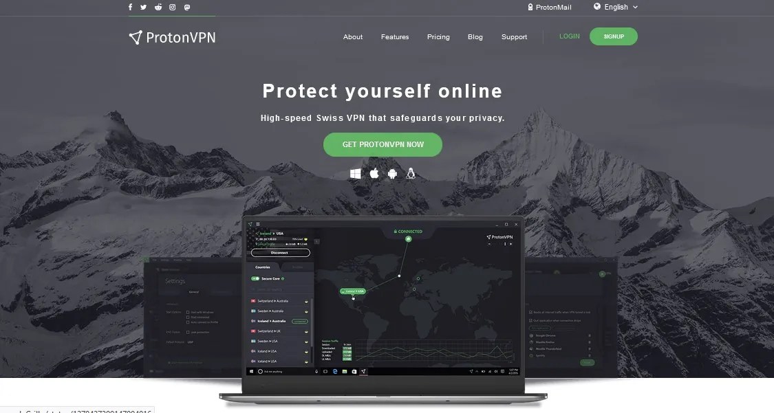 ProtonVPN-website-screenshot