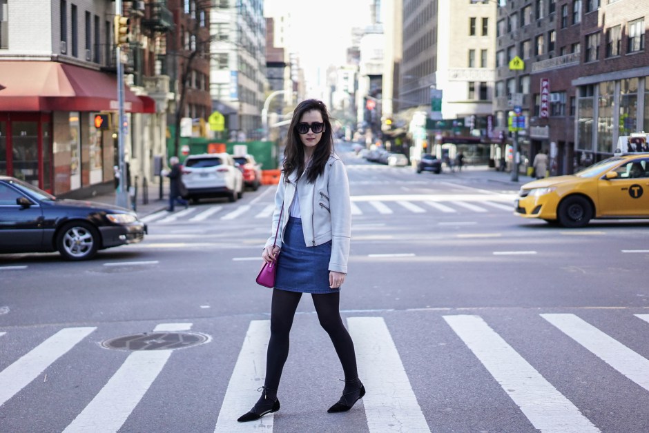 denim skirt | NYC blogger 8