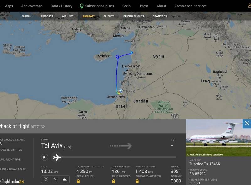 В Израиле обратили внимание на странные рейсы военного Ту-134 в Тель-Авив Ту134АК, самолет, неделе, четверг, Хмеймим, Сирии, Блюменталь, отметил, рейсы, через, апреля, Flightradar24, приземлился, России, также, ресурса, поднялся, воздух, подмосковного, информации