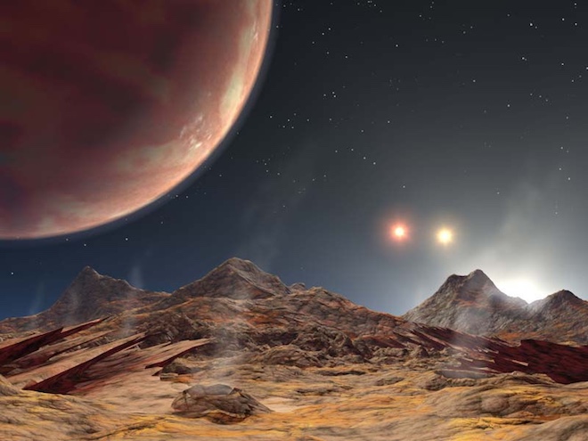 Ученые открыли планету с тремя солнцами