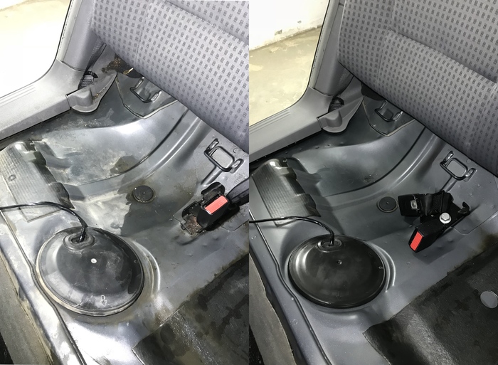 Что может сделать человек, не умеющий делать химчистку, с Renault Laguna авто и мото,автоновости,хичистка авто